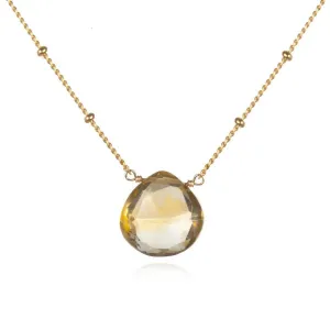 Satya Brighter Than Sunshine Citrine Teardrop Necklace