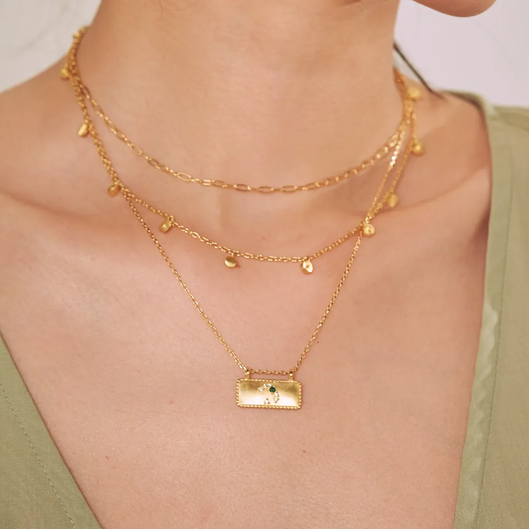 Scorpio Zodiac Constellation Tablet Necklace