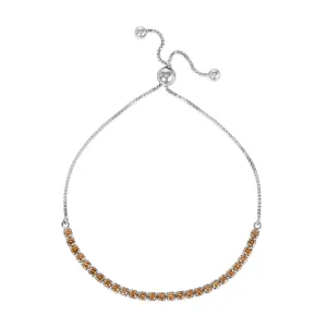 Signature Adjustable Bolo Bracelet in Champagne Crystalline