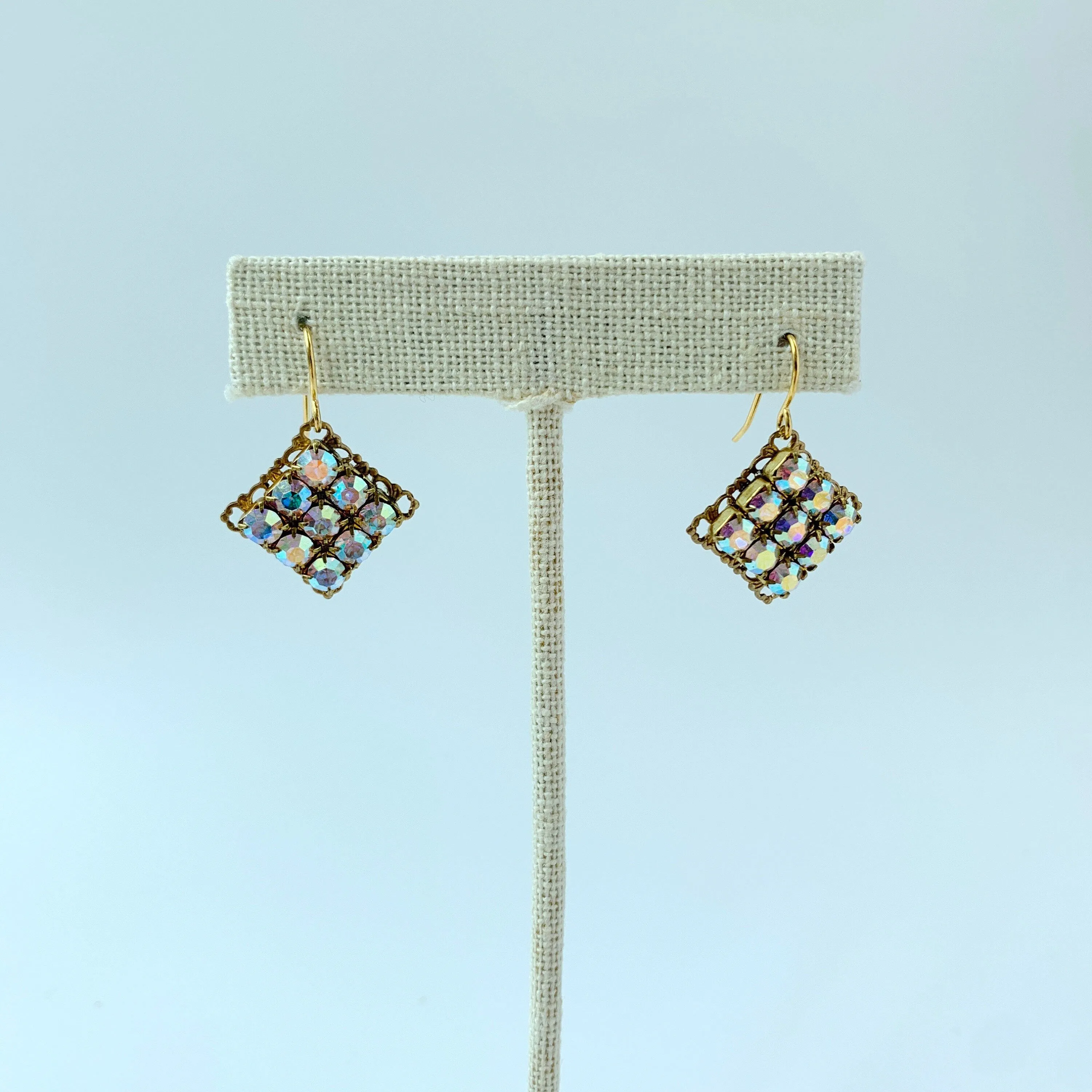 Swarovski Bling Square Earrings - Choice of Color