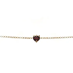Talon Bracelet Garnet – Gold Plated