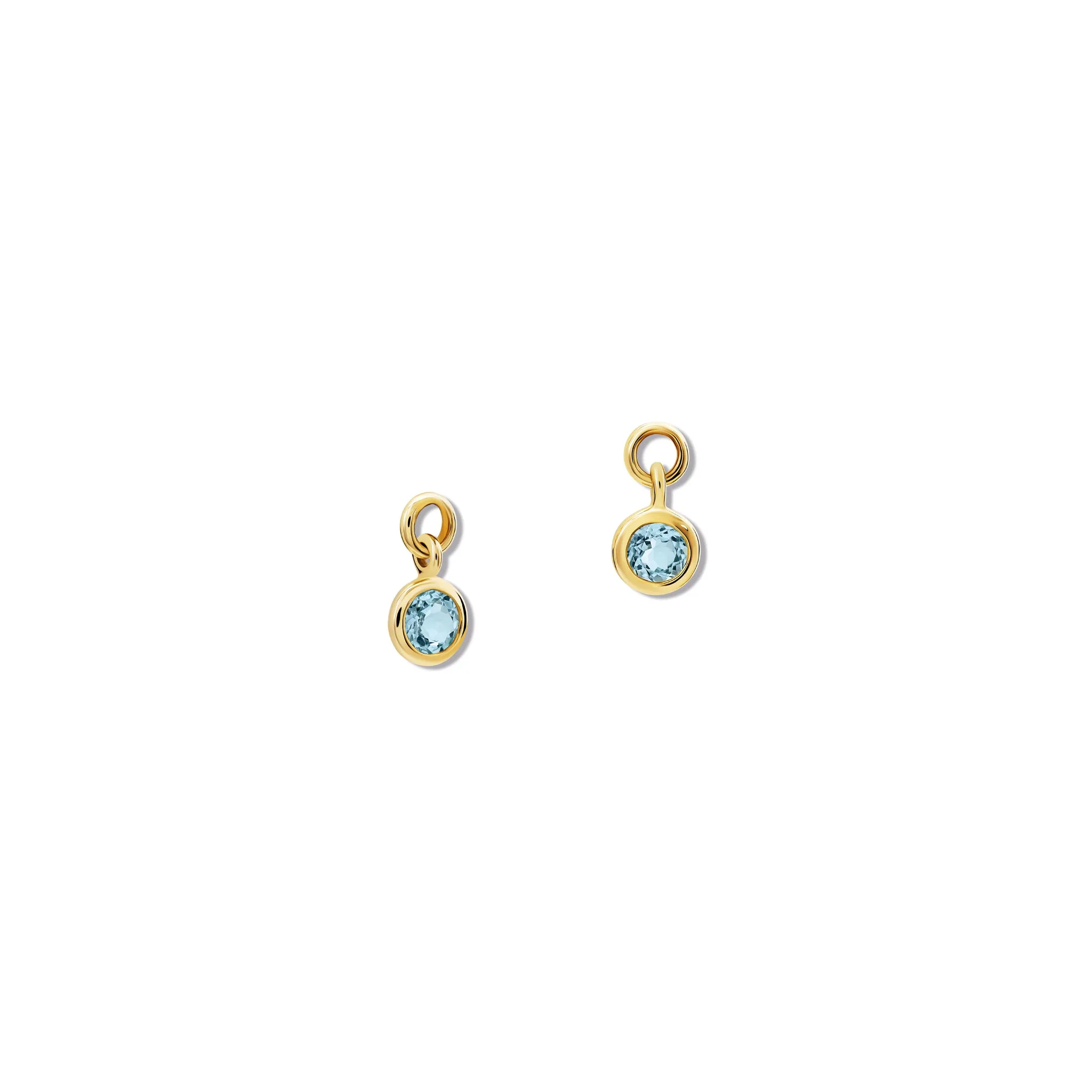 Talya Earring Drops Yellow Gold - Blue Topaz