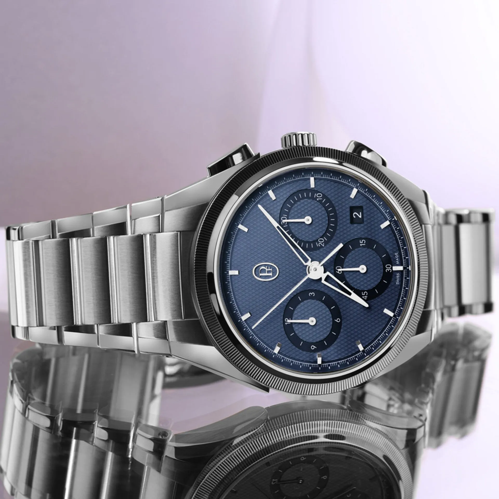 TONDA PF CHRONOGRAPH STEEL PLATINUM MILANO BLUE