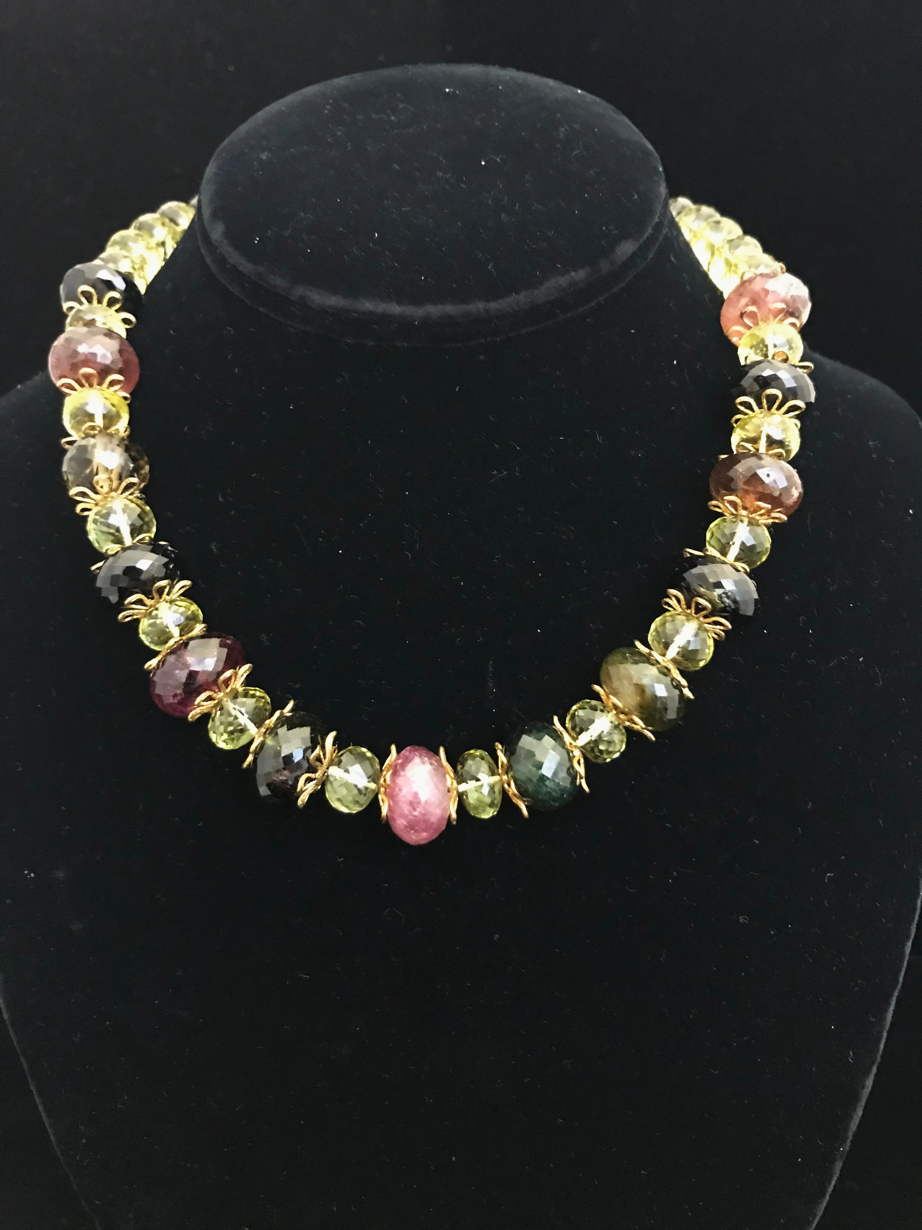 Tourmaline & Citrine Necklace