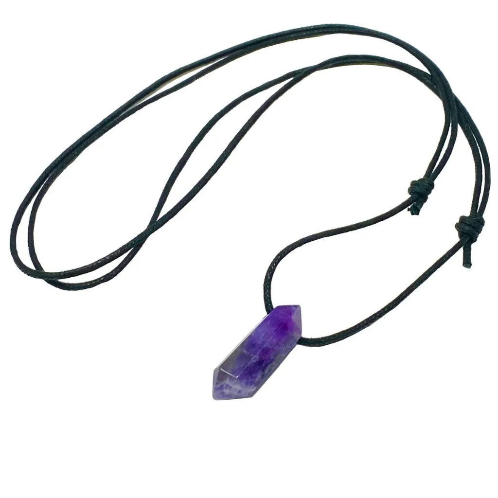 Unisex Amethyst Point Necklace