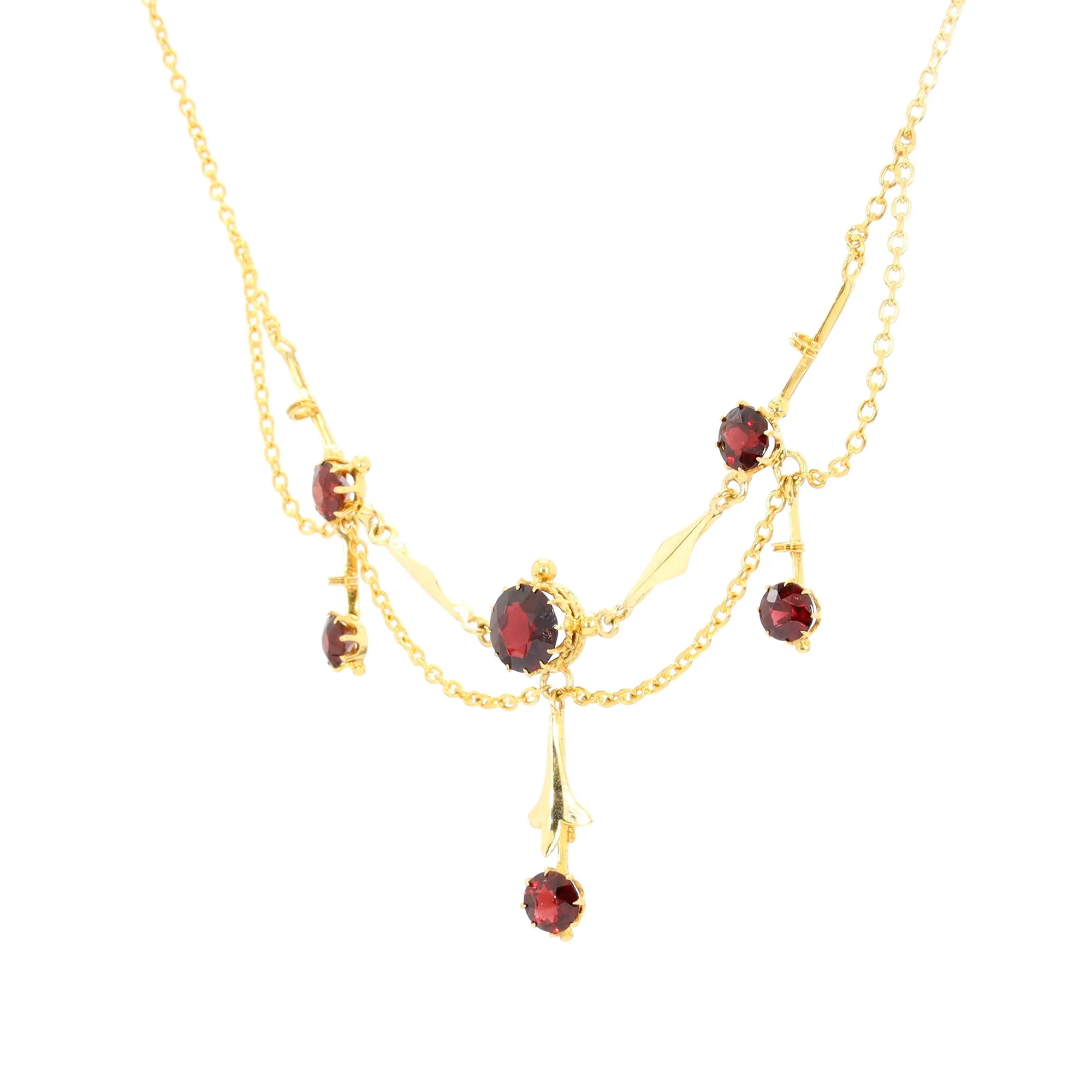 Victorian-Bohemian Garnet Necklace