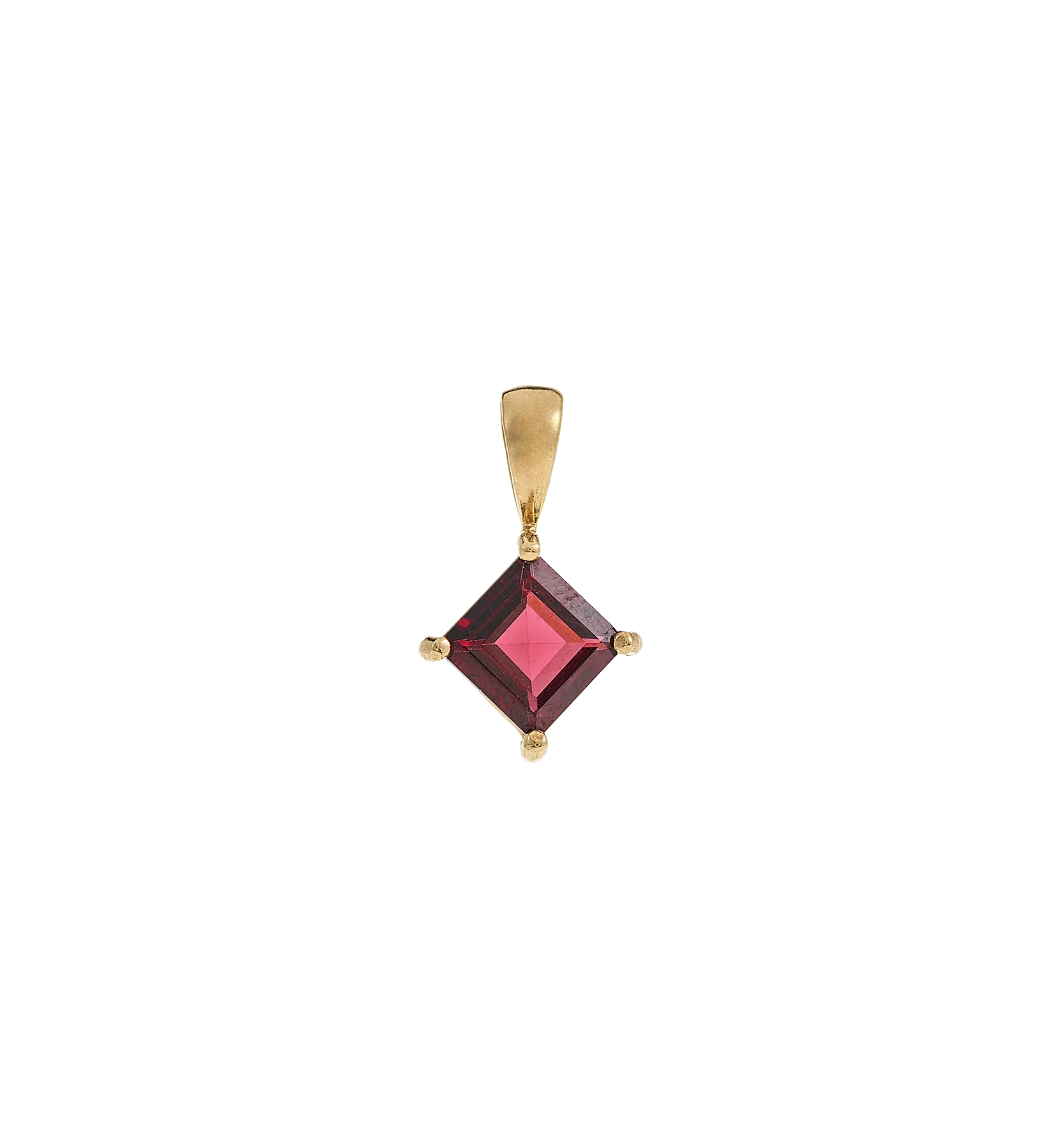 Vintage Garnet Stained Glass Charm