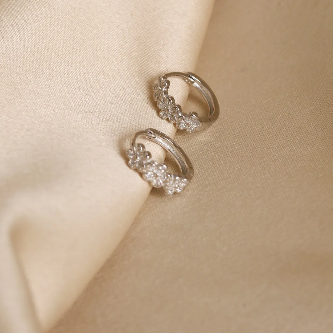 Zircon Floral Hoops
