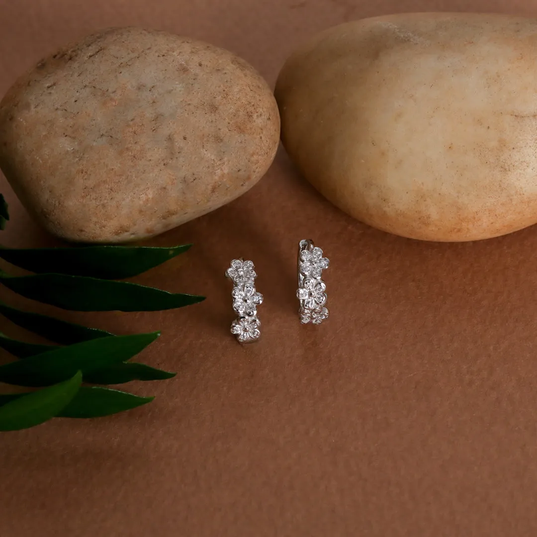 Zircon Floral Hoops