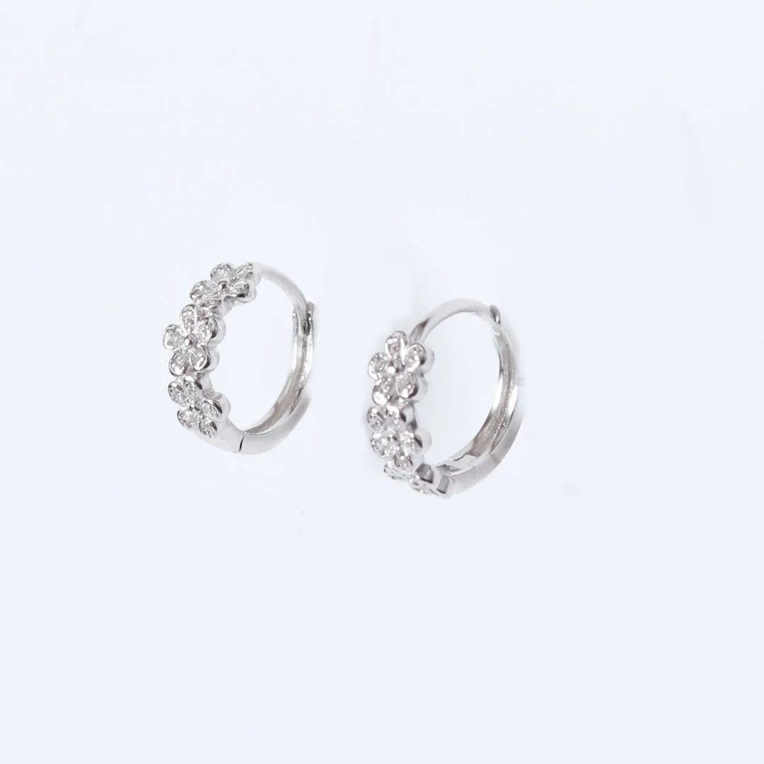 Zircon Floral Hoops