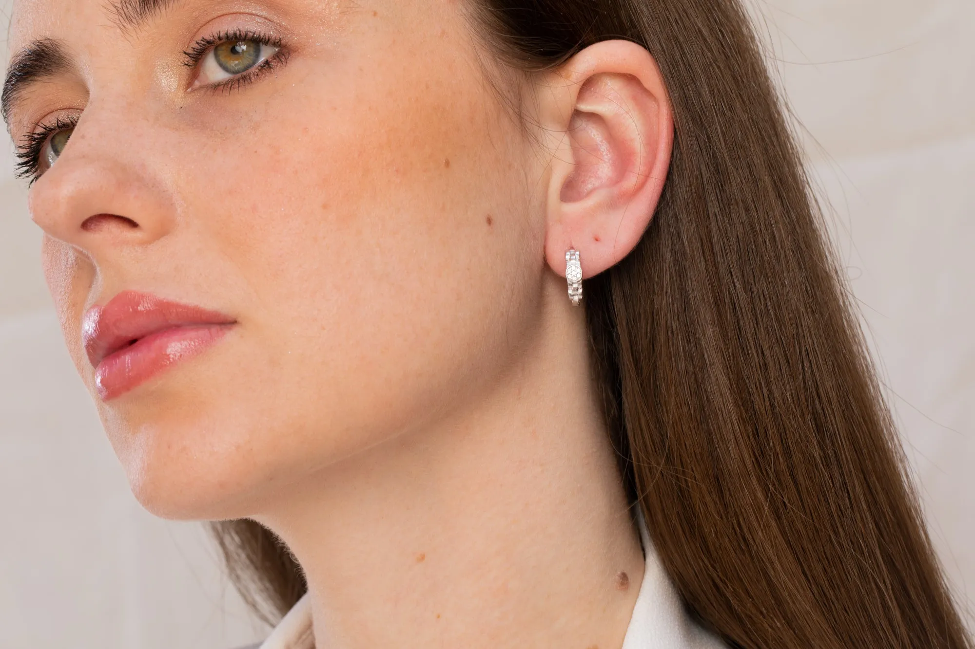 Zircon Hoop Earrings (029)